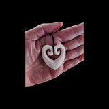 Small Bone Carving Heart #24