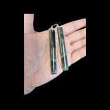 70mm Greenstone Pole Earrings #29A