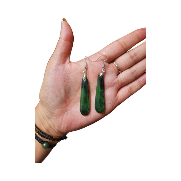 #30 45mm Greenstone Drop Earrings