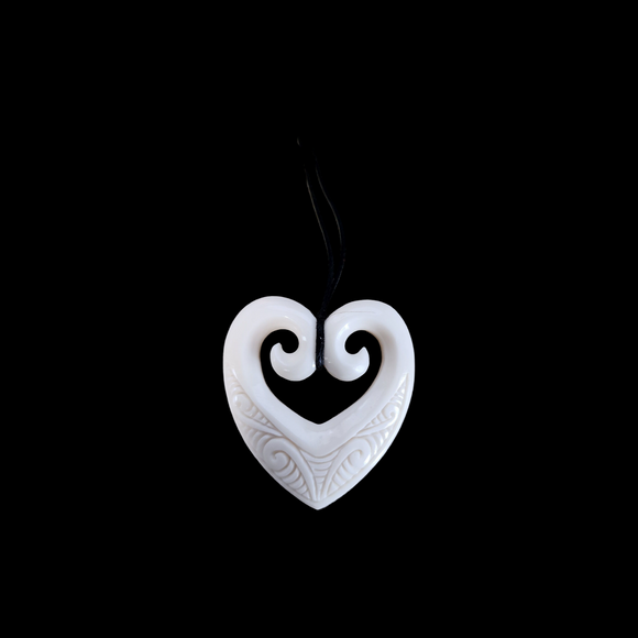 Small Bone Carving Heart #24