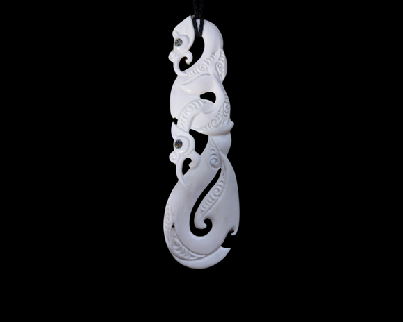 XLarge Bone Carving Manaia #4