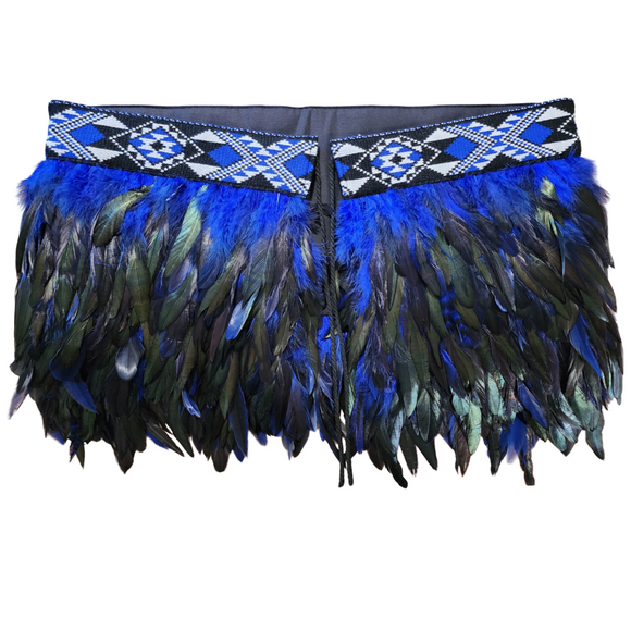 Kākahu (Korowai) -  Blue Quarter Length