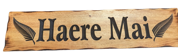 Haere Mai Wooden Sign
