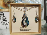 #48 Manaia Paua Pendant and Earring Set