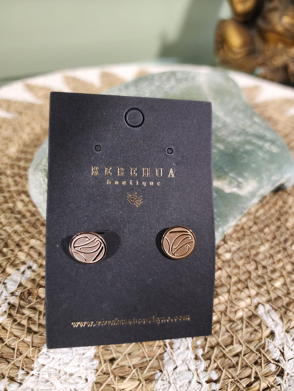 Rerehua Māngopare Studs - ROSE GOLD