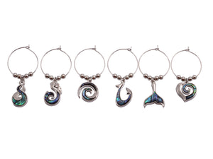 Paua Wine Glass Charms