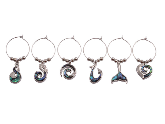 Paua Wine Glass Charms