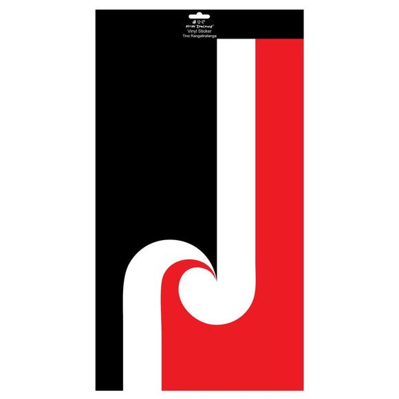 Vinyl Sticker NZ Māori Flag 18x30cm MEDIUM