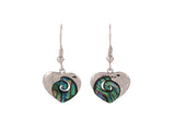 #16 Paua Heart Earrings