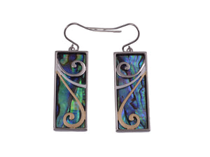 #E Paua Rectangle Earrings