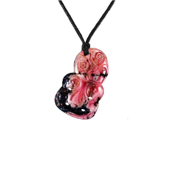 Rhodonite Tiki Pendant