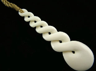 #28 Medium Bone Carving Pikorua