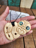 Clay Resin Tiki Pendant