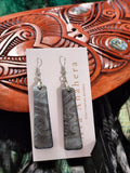 Adze Clay Earrings - Gunmetal Grey