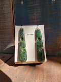 #19 Koru Drop Greenstone Earrings (70mm)