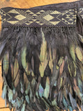 #H Kākahu ( Korowai ) - Black & Gold - Medium