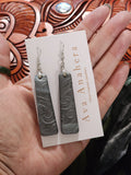Adze Clay Earrings - Gunmetal Grey