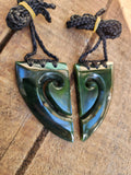 # 8 Koru Heart Breastplate Pair (65mm)