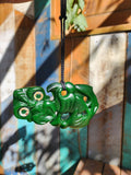 Large Green Resin Tiki Pendant