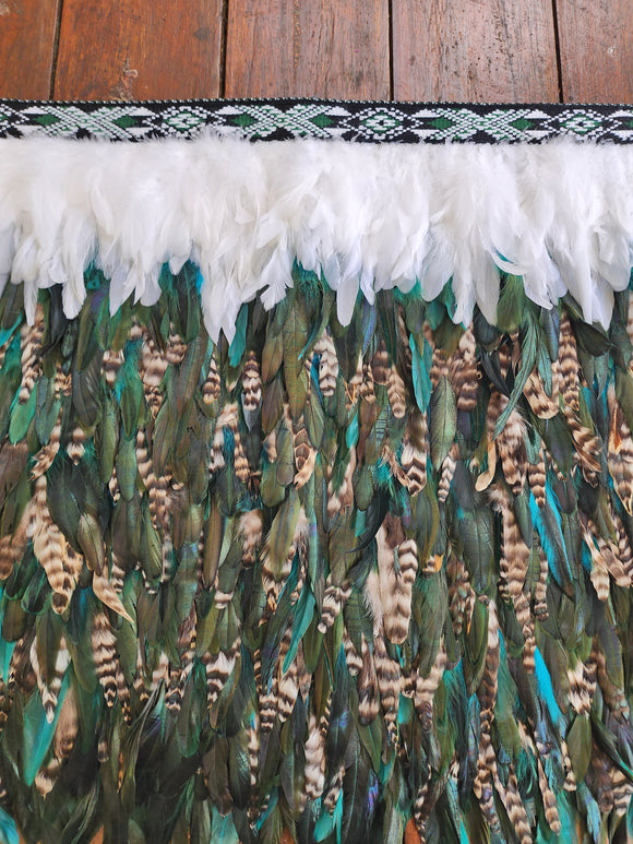 #G Kākahu (Korowai) - Teal & Brown (5 year old)