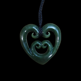 #2B Heart with Koru (60mm)