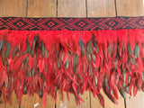 #K2 Kākahu Korowai - Red and Black (Quarter Length) Small/Medium/Large