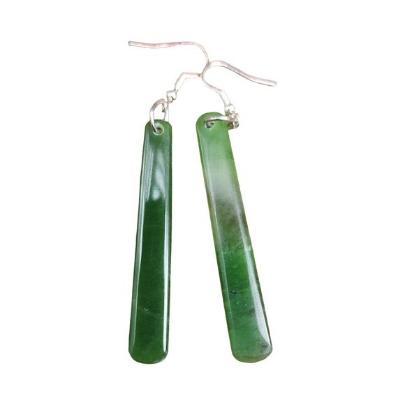 #31 Greenstone Drop Earrings (60mm)