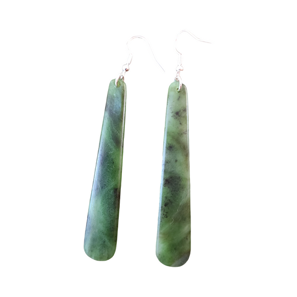 #70B Greenstone Earrings (70mm)