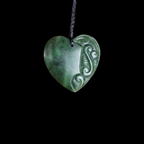 #A23 Large Carved Heart Pendant (60mm)