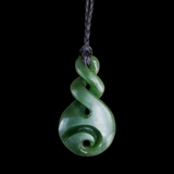 #70 Double Pikorua with Koru Pounamu (50mm)