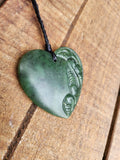 #A23 Large Carved Heart Pendant (60mm)