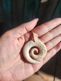 #W4 Koru Whale Bone Carving