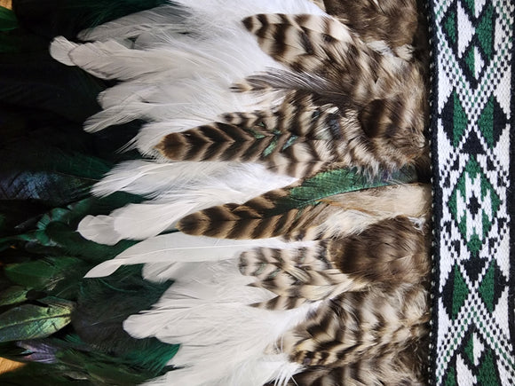 CUSTOM ORDER SONIA - Dark Green Kākahu ( Korowai )