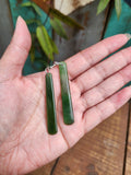 #31 Greenstone Drop Earrings (60mm)
