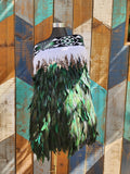 #Q18 Green Kākahu ( Korowai ) - 3/4 Length