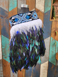 #H1 Korowai Adult Paua Blues Half Length