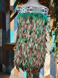 #Q17 Green Kākahu ( Korowai ) - 3/4 Length