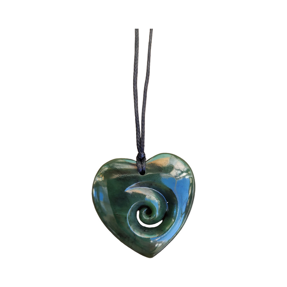 #B31 Manawa Koru Heart Pendant (50mm)