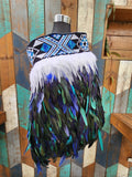 #H1 Korowai Adult Paua Blues Half Length