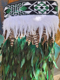 #Q18 Green Kākahu ( Korowai ) - 3/4 Length