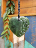 #A23 Large Carved Heart Pendant (60mm)