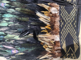 #C1 Kākahu (Korowai) - Black - Quarter Length - Large