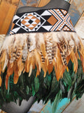 #C7 Kākahu (Korowai) - Brown/Green - Quarter Length ( Large)
