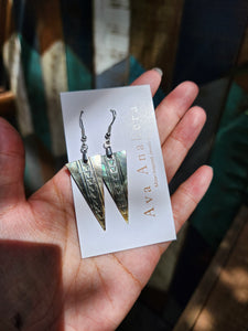 Mother of Pearl Earrings Triangle