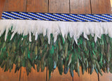 #M Dark Green Kākahu ( Korowai ) - Quarter Length - Large