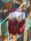 #A6 Maroon and Brown Kākahu ( Korowai ) - Half Length - (Small to Large)