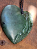 #B23 Large Carved Heart Pendant (65mm)