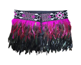 #K5 Adult Kākahu Korowai   - Magenta and Black (Quarter Length)