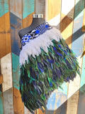 #H1 Korowai Adult Blue Green Half Length