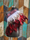 #A6 Maroon and Brown Kākahu ( Korowai ) - Quarter Length - (Small to Large)